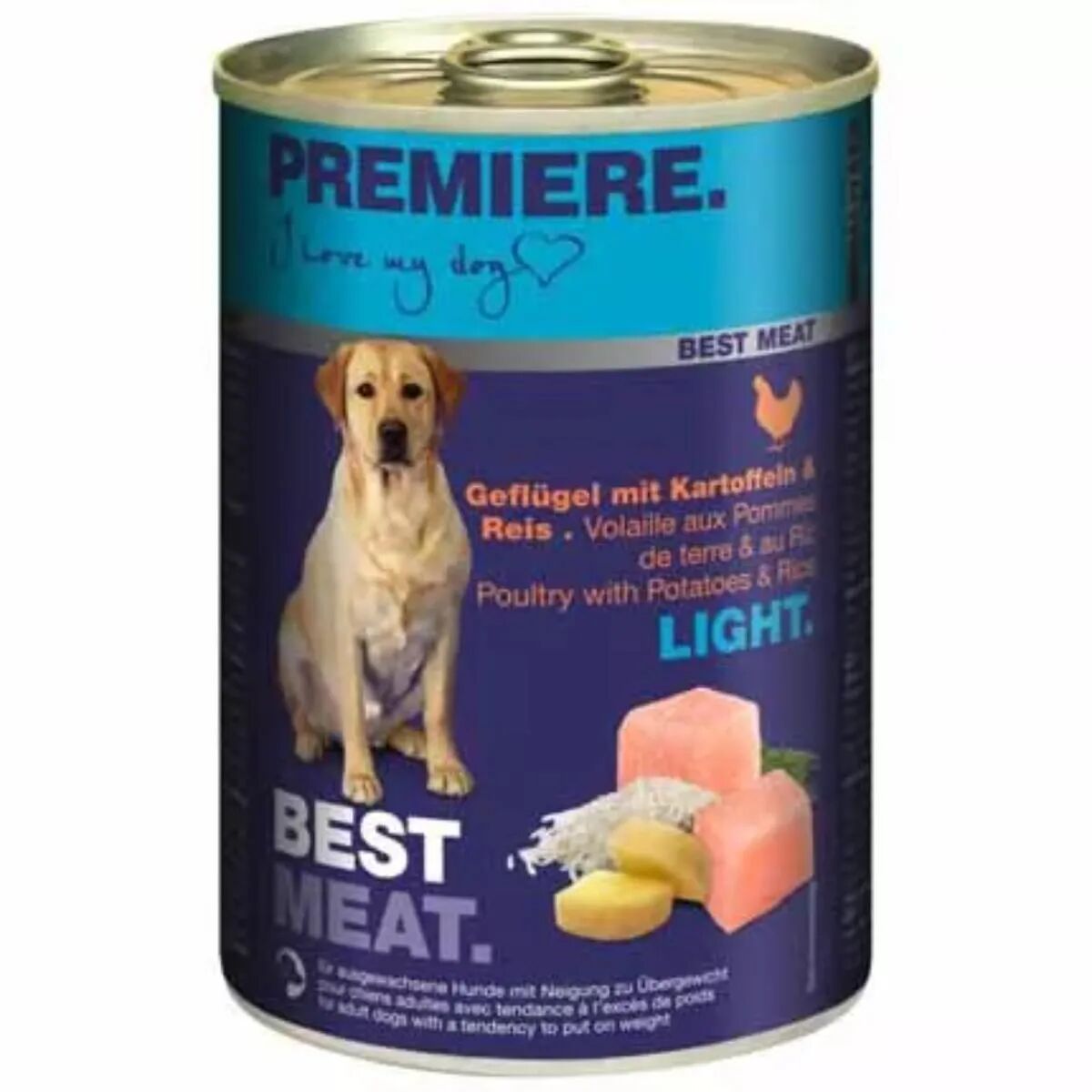 premiere best meat light dog lattina 400g pollo con patate e riso