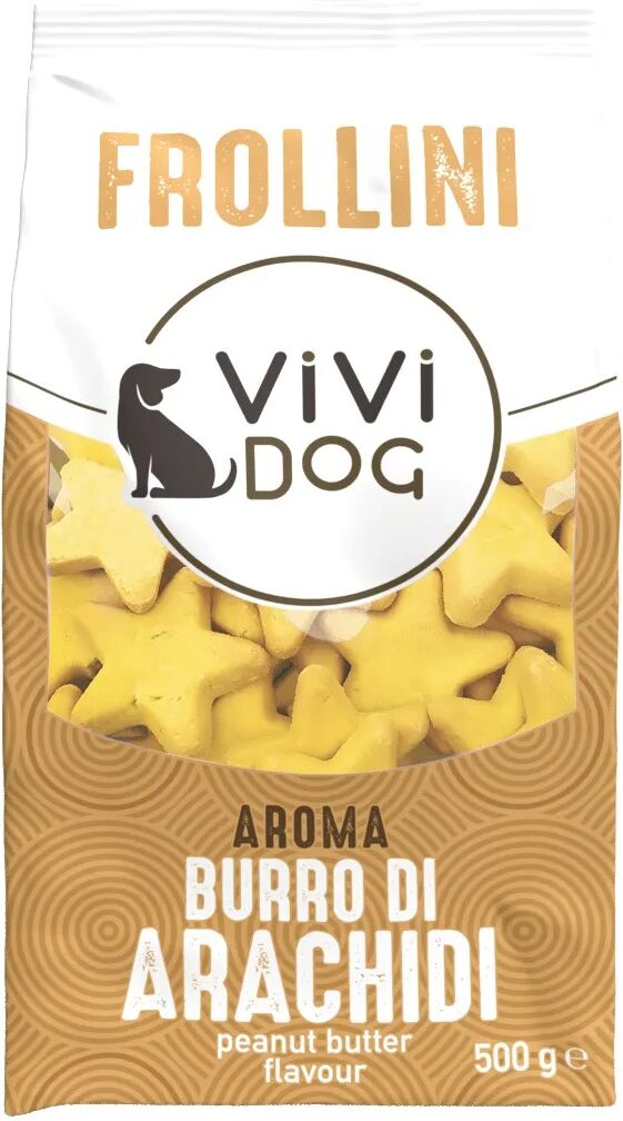 vivi dog biscotti frollini 500g burro di arachidi