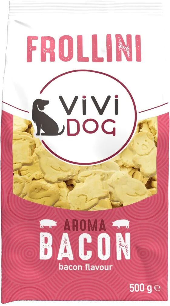 vivi dog biscotti frollini 500g bacon