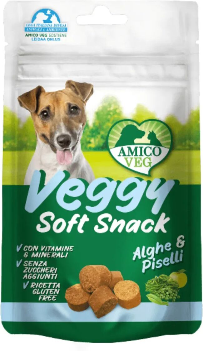 amico veg veggy soft snack cane alghe e piselli 70g