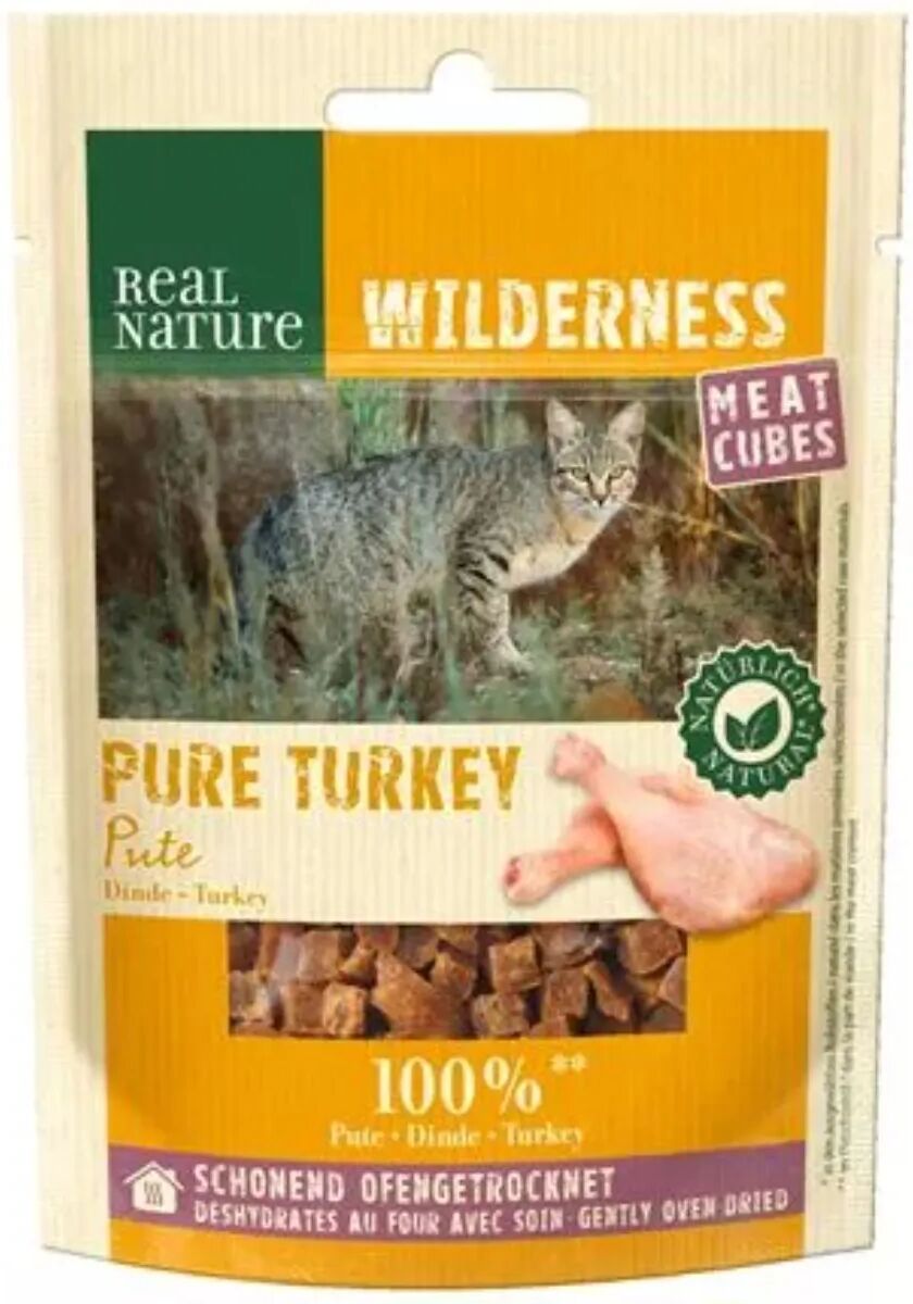 real nature wilderness cat snack meat cubes 50g tacchino