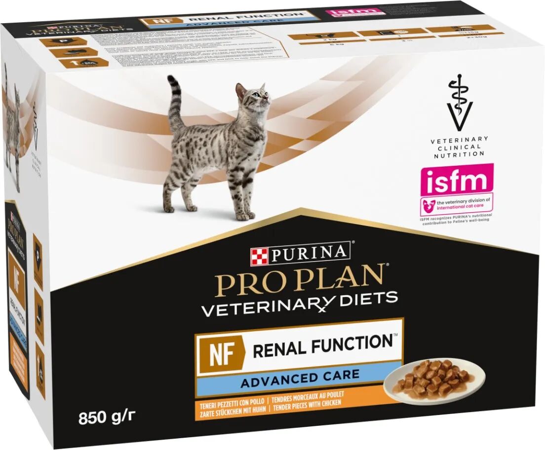 purina pro plan veterinary diets nf renal function advanced care gatto multipack al pollo 10x85g