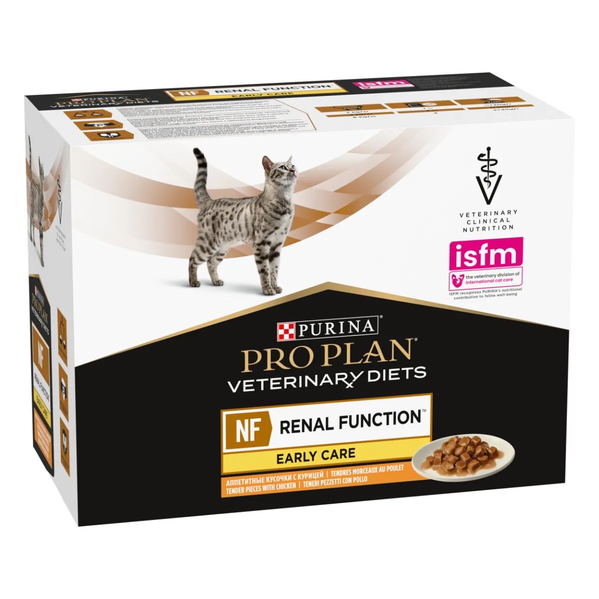 purina pro plan veterinary diets nf renal function early care gatto multipack al pollo 10x85g