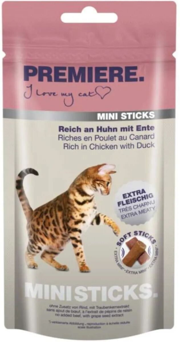 premiere cat stick mini adult 50g pollo/anatra