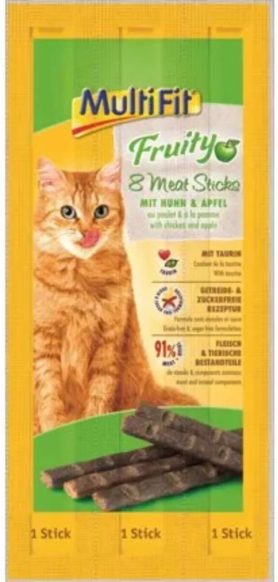 multifit cat snack stick fruity 5gx8 pollo/mela