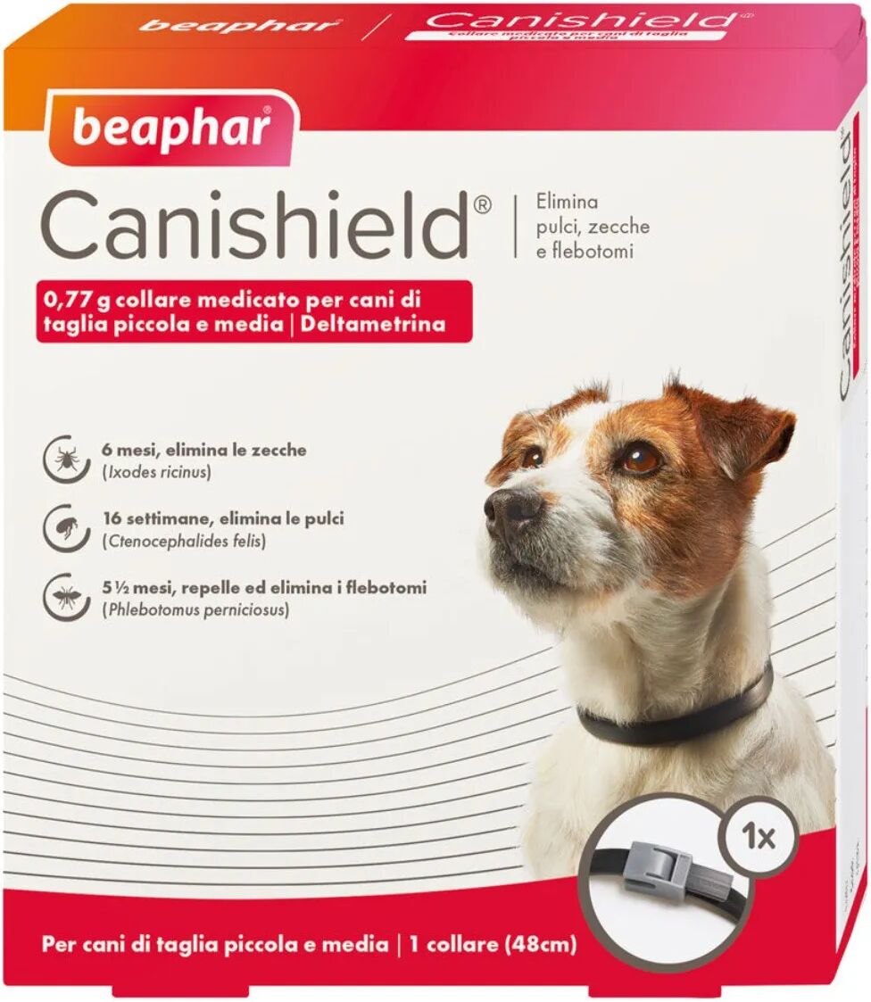 beaphar collare antiparassitario canishield s-m 48cm