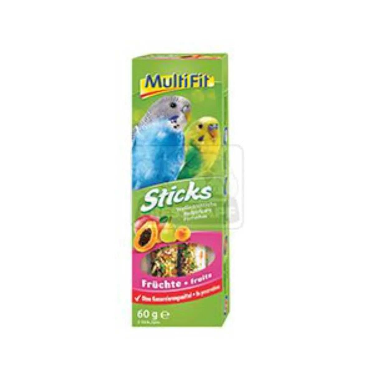 multifit sticks per pappagalli alla frutta 2x30g