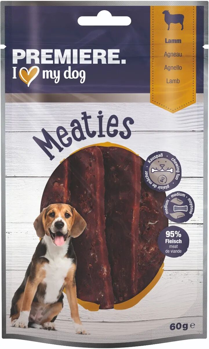 premiere snack cane pure meaties 60g agnello