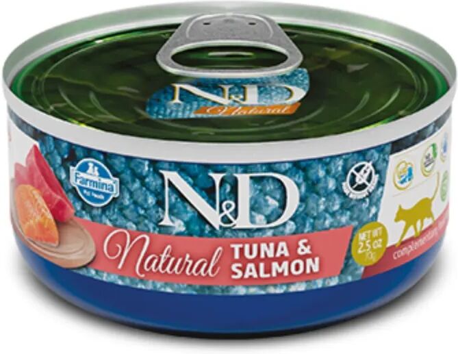 n&d natural cat lattina multipack 30x70g tonno con salmone