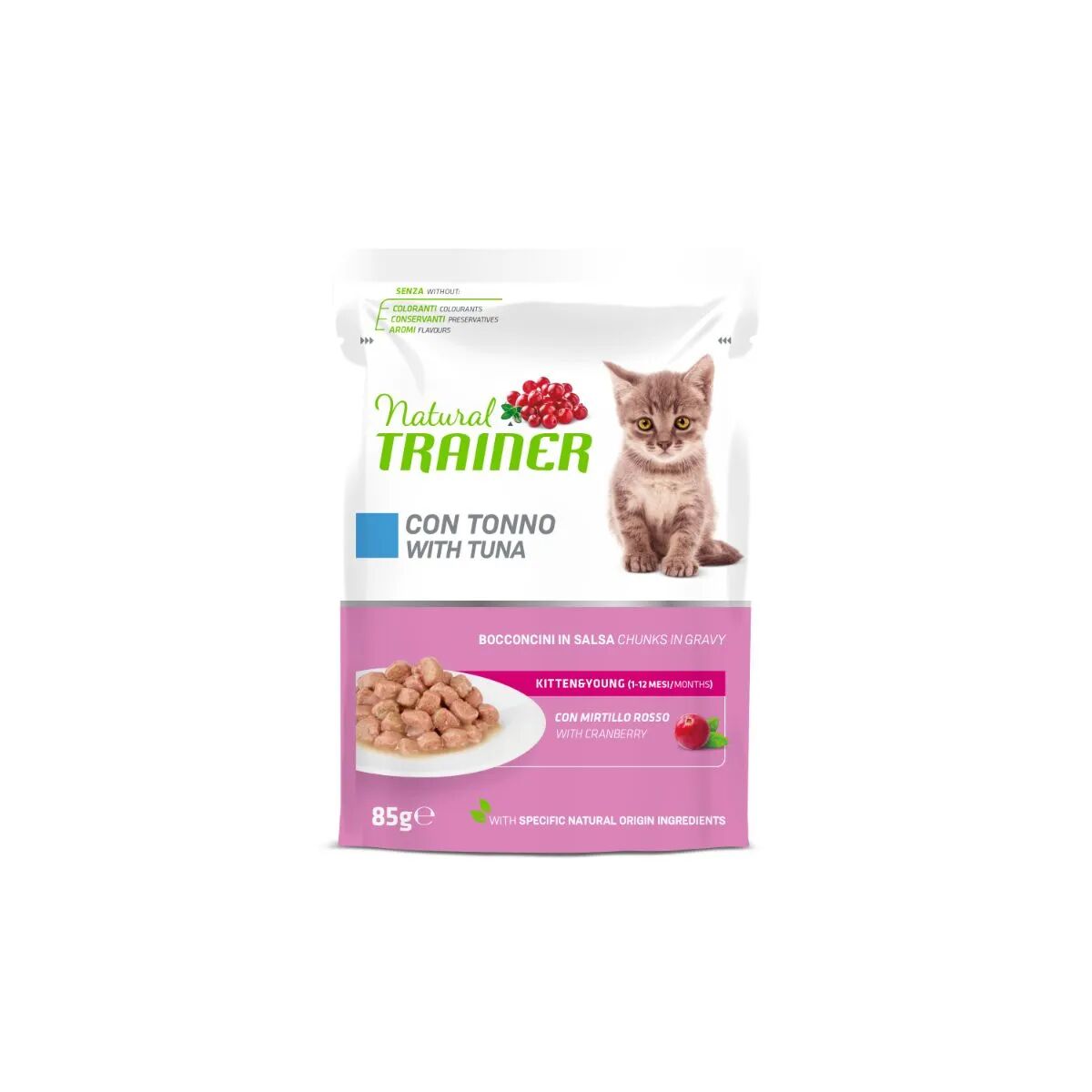 natural trainer kitten busta multipack 12x85g tonno