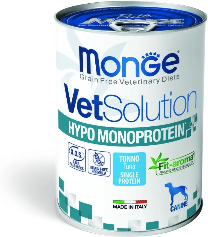 monge vet solution hypo monoproteico dog 400g tonno