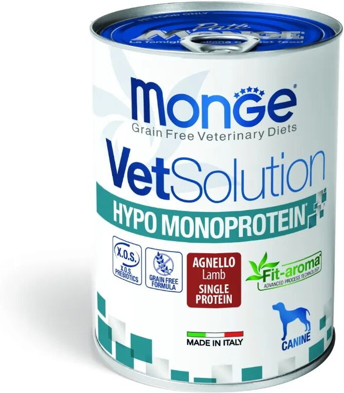 monge vet solution hypo monoproteico dog 400g agnello