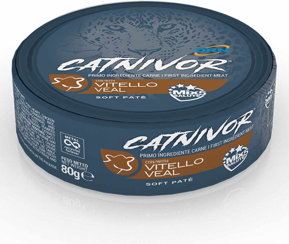 catnivor cat lattina multipack 24x80g vitello