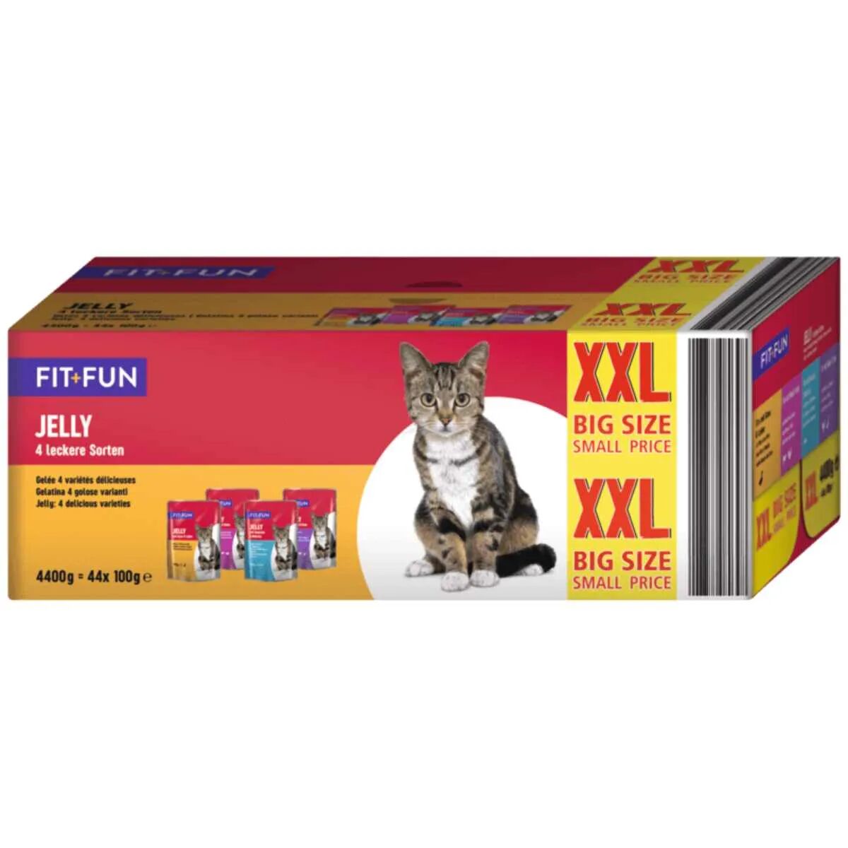 fit and fun fit+fun cat jelly busta multipack 44x100g mix carne