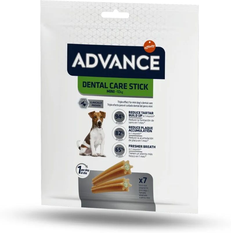 advance snack dog mini dental care stick 90g.