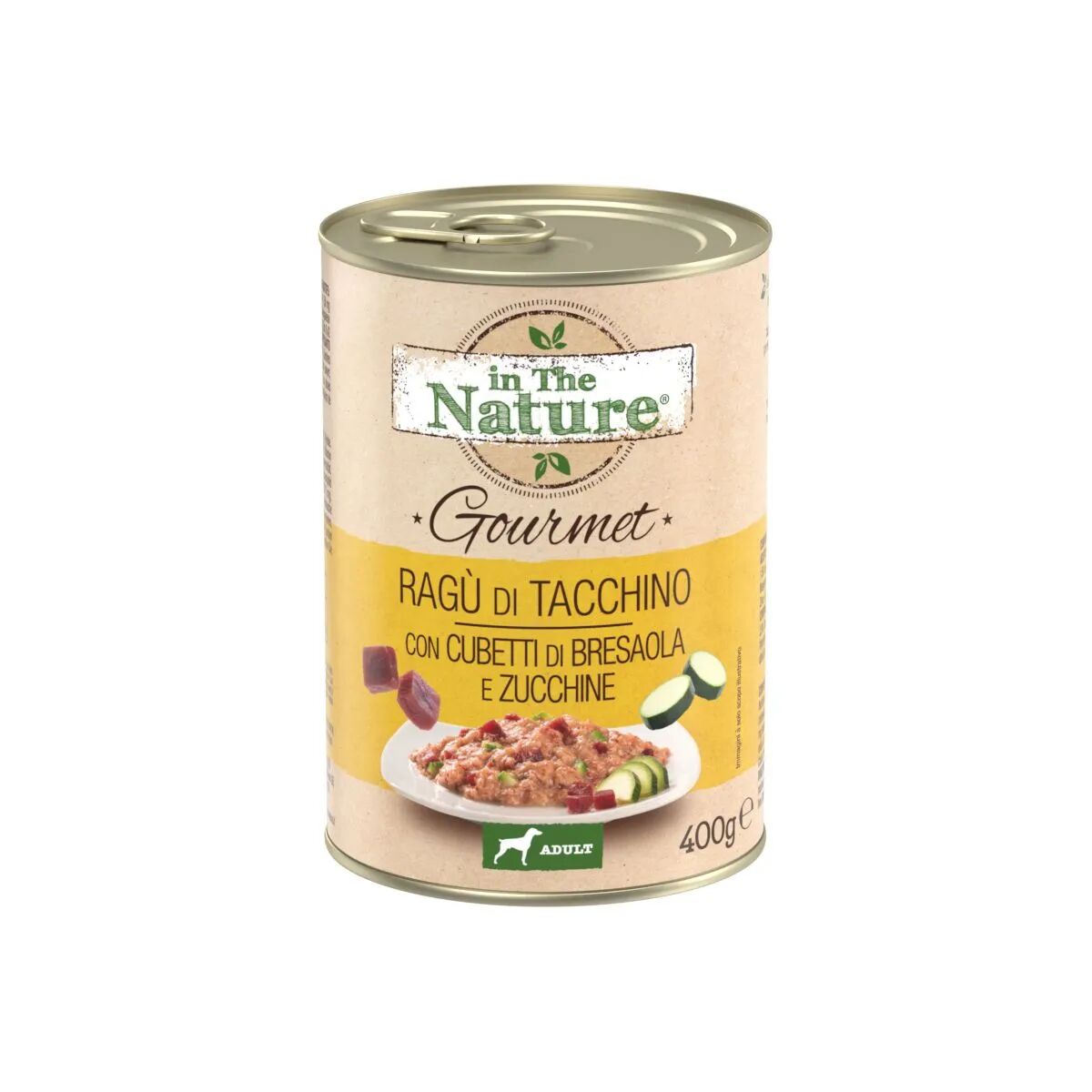 in the nature gourmet dog lattina 400g tacchino con bresaola  e zucchini