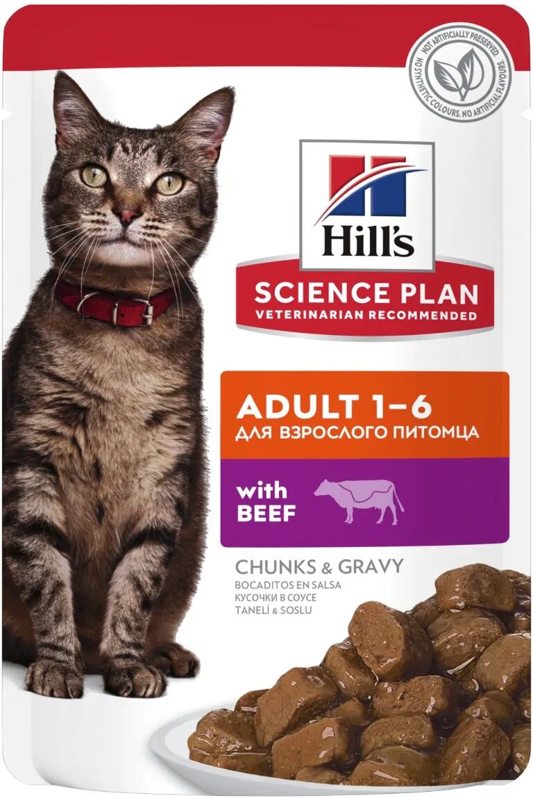 hills hill's science plan cat busta multipack 12x85g manzo