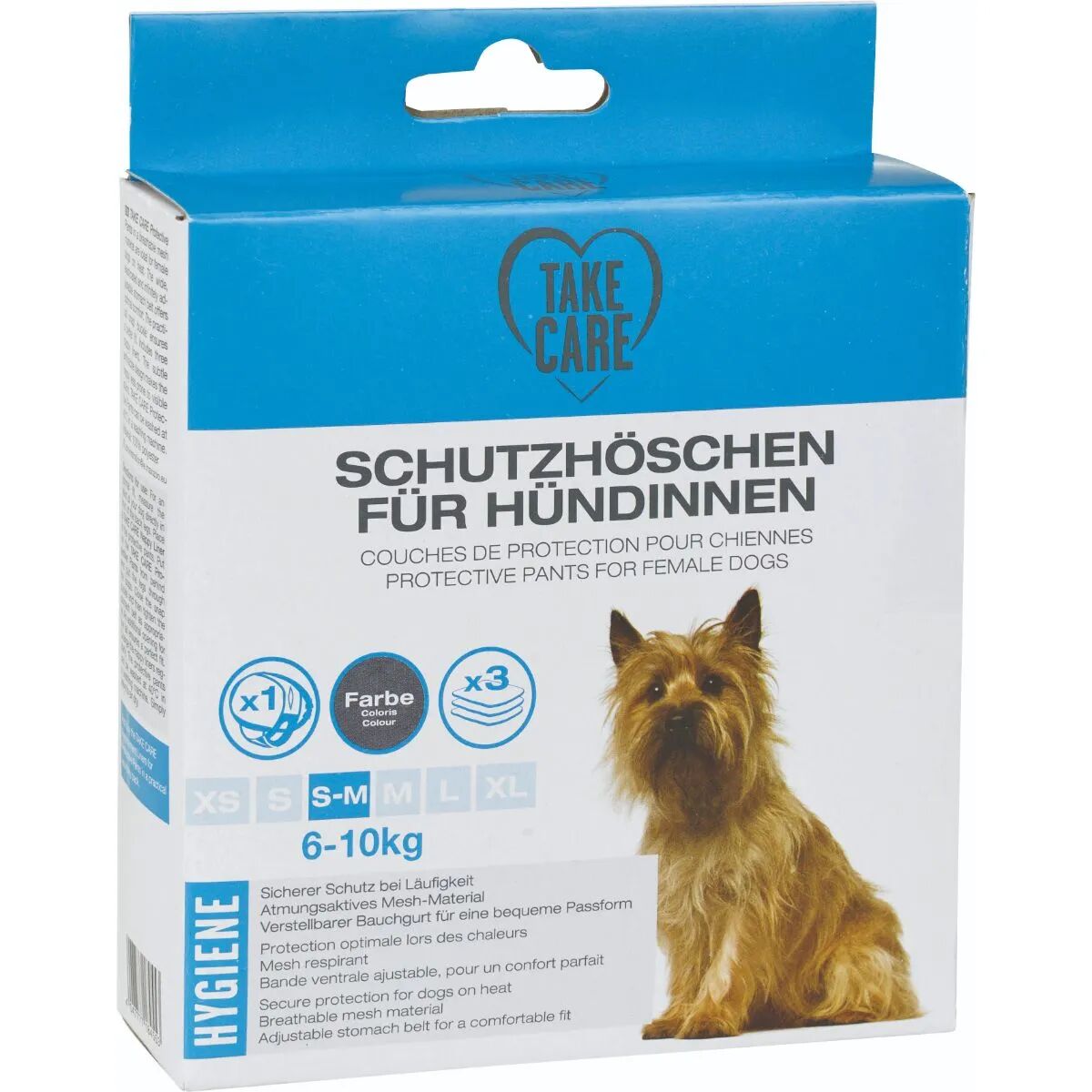 take care mutanda female protect assorbente s-m