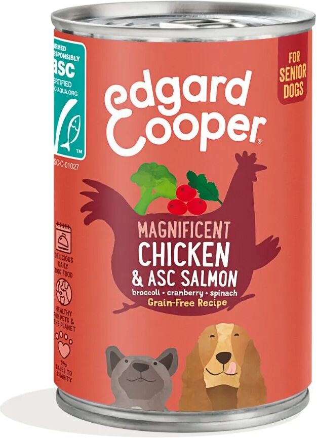 edgard cooper edgard & cooper senior lattina 400g pollo e salmone