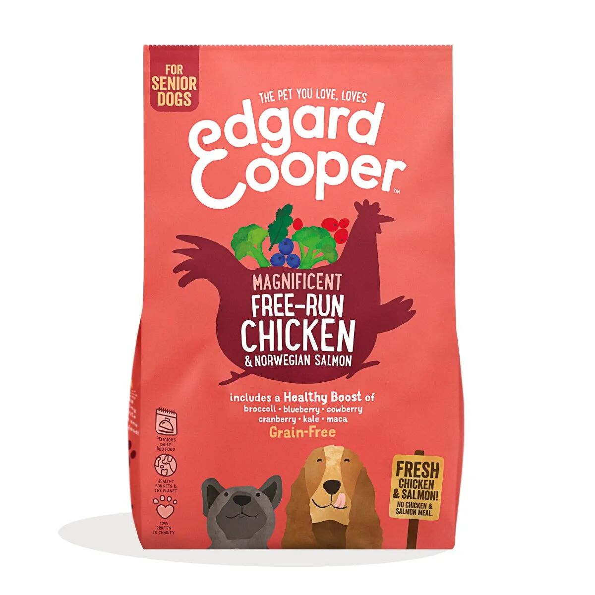 edgard cooper edgard & cooper dog senior pollo e salmone 2.5kg