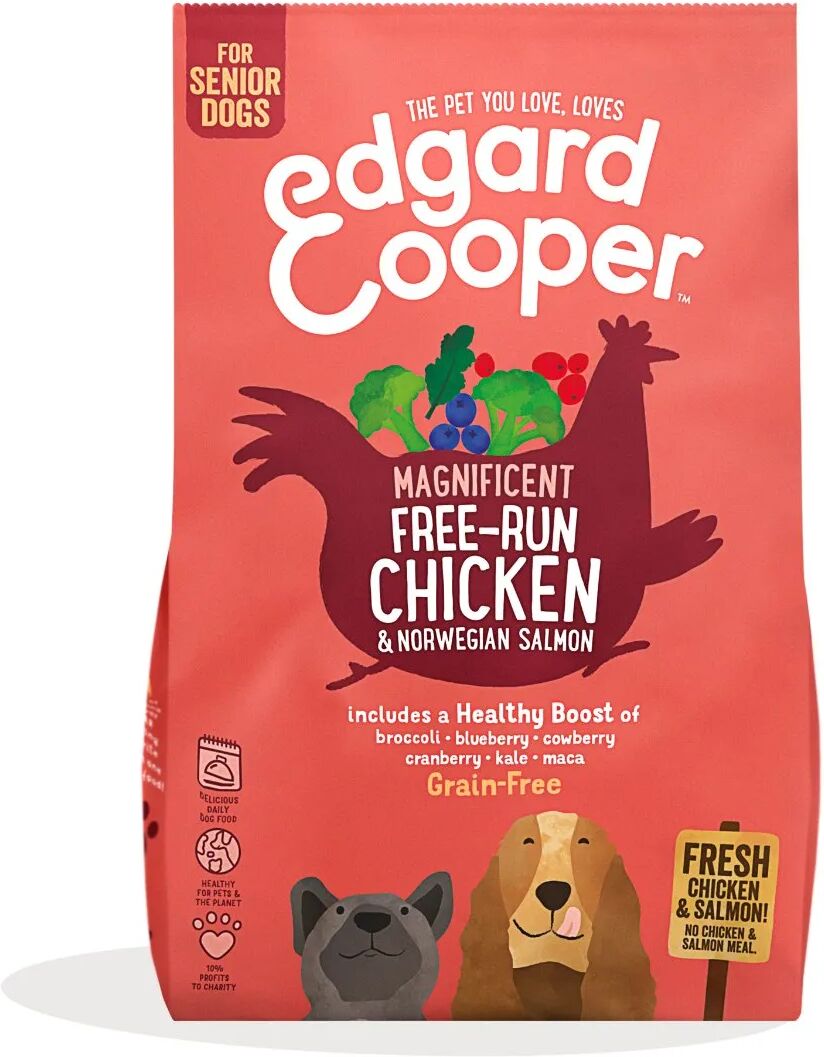 edgard cooper edgard & cooper dog senior pollo e salmone 12kg