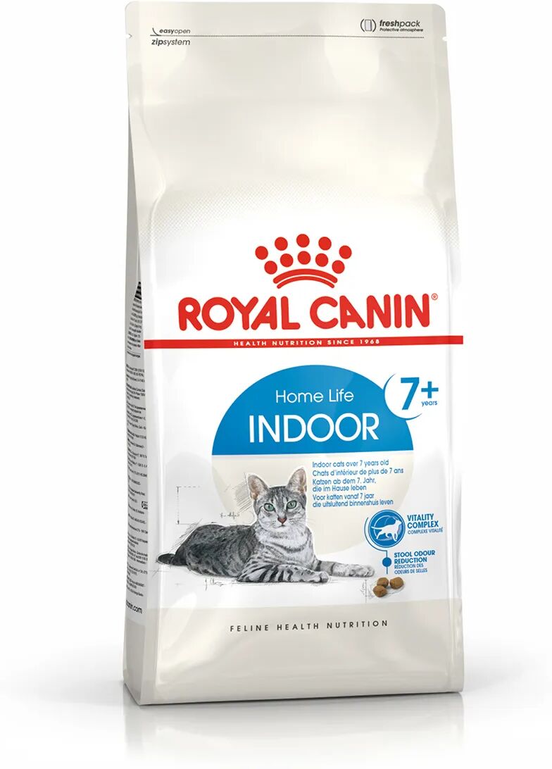 royal canin cat indoor 7+ alimento completo secco per gatti adulti che vivono in casa 1.5kg