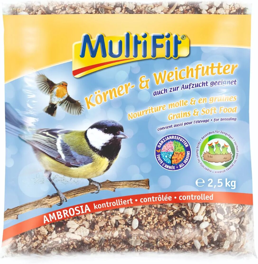 multifit alimento uccelli mix semi e fiocchi 2.5kg