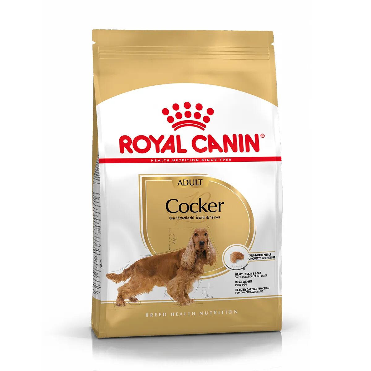 royal canin cocker adult alimento completo per cani di razza adulti e maturi oltre 12 mesi di età 3kg