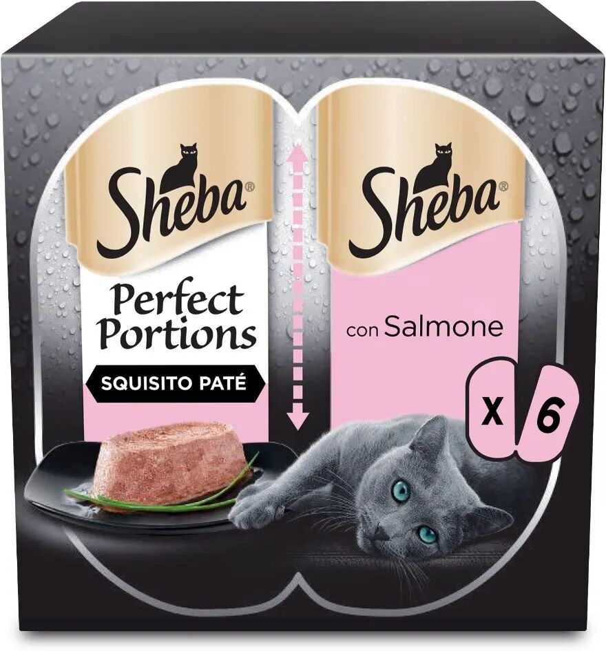 sheba perfect portions cat vaschetta multipack 6x37.5g salmone