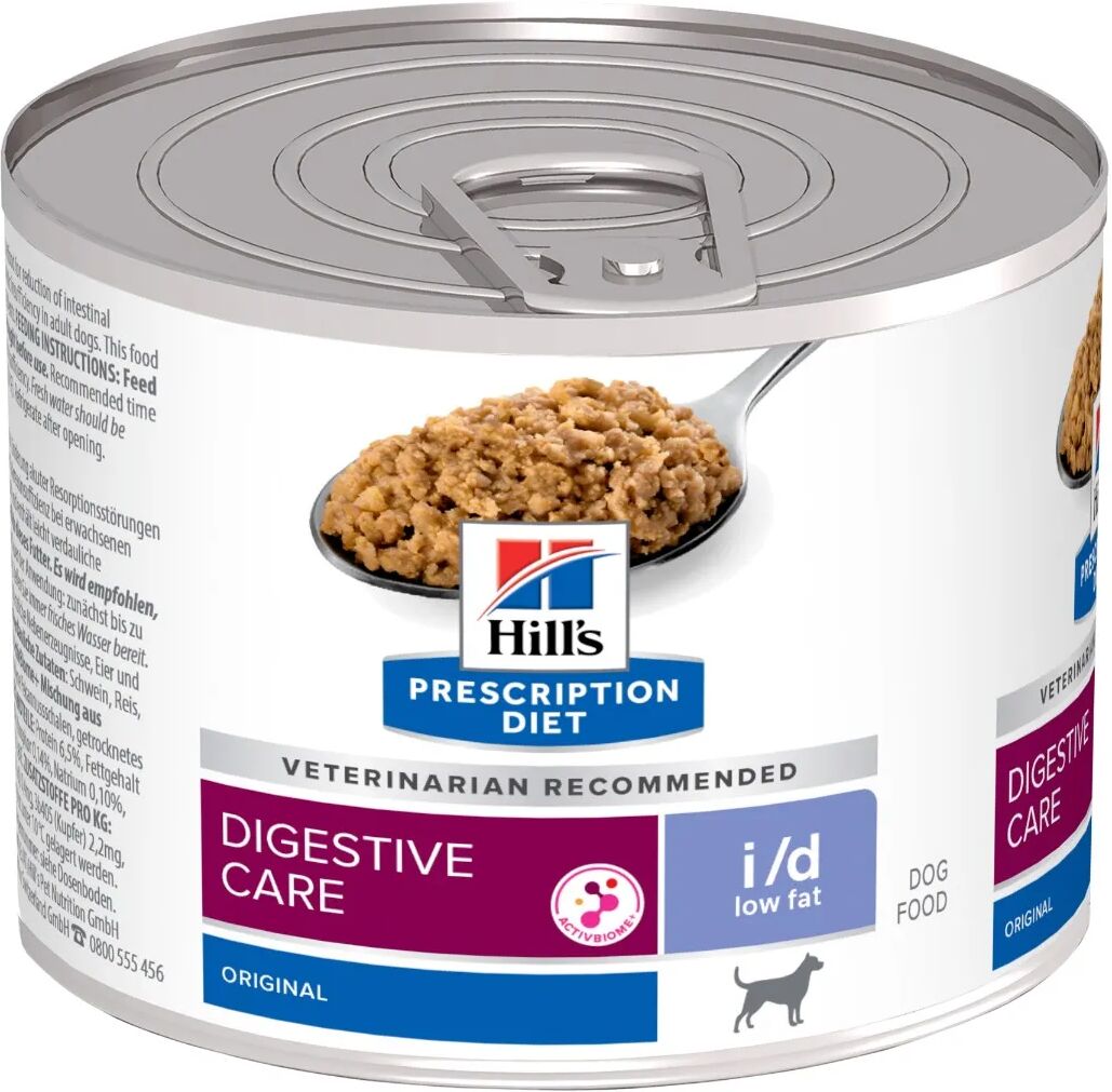 hills hill's prescription diet i/d low fat patè per cani per la salute gastrointestinale 200g