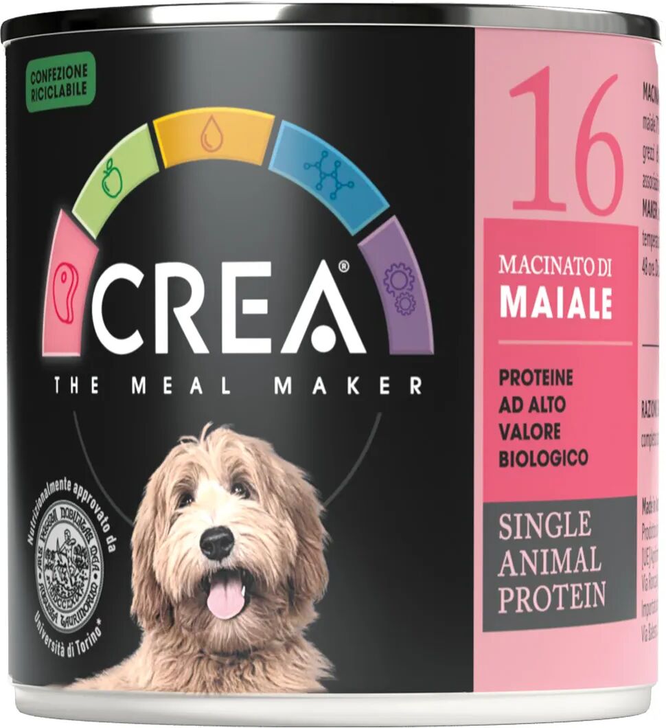 crea dog lattina macinato di maiale 300g