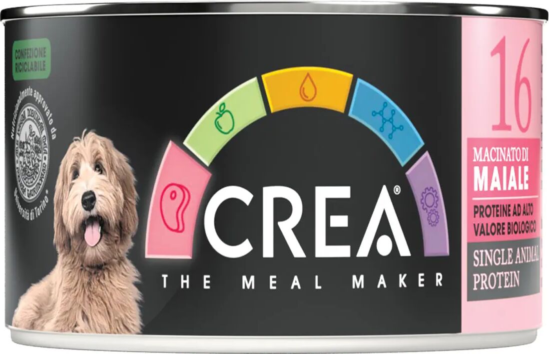 crea dog lattina macinato di maiale 150g