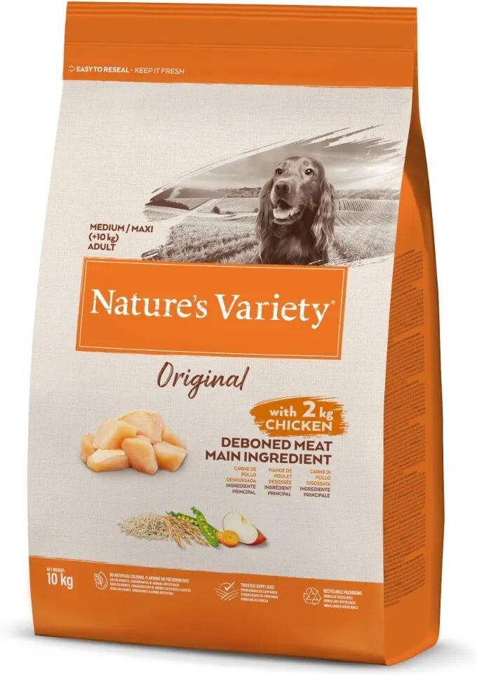 natures variety nature's variety original dog medium maxi pollo 10kg