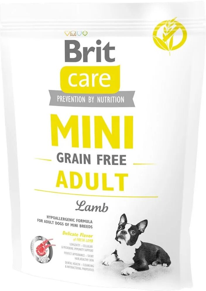 brit care dog mini senza cereali adult agnello 400g