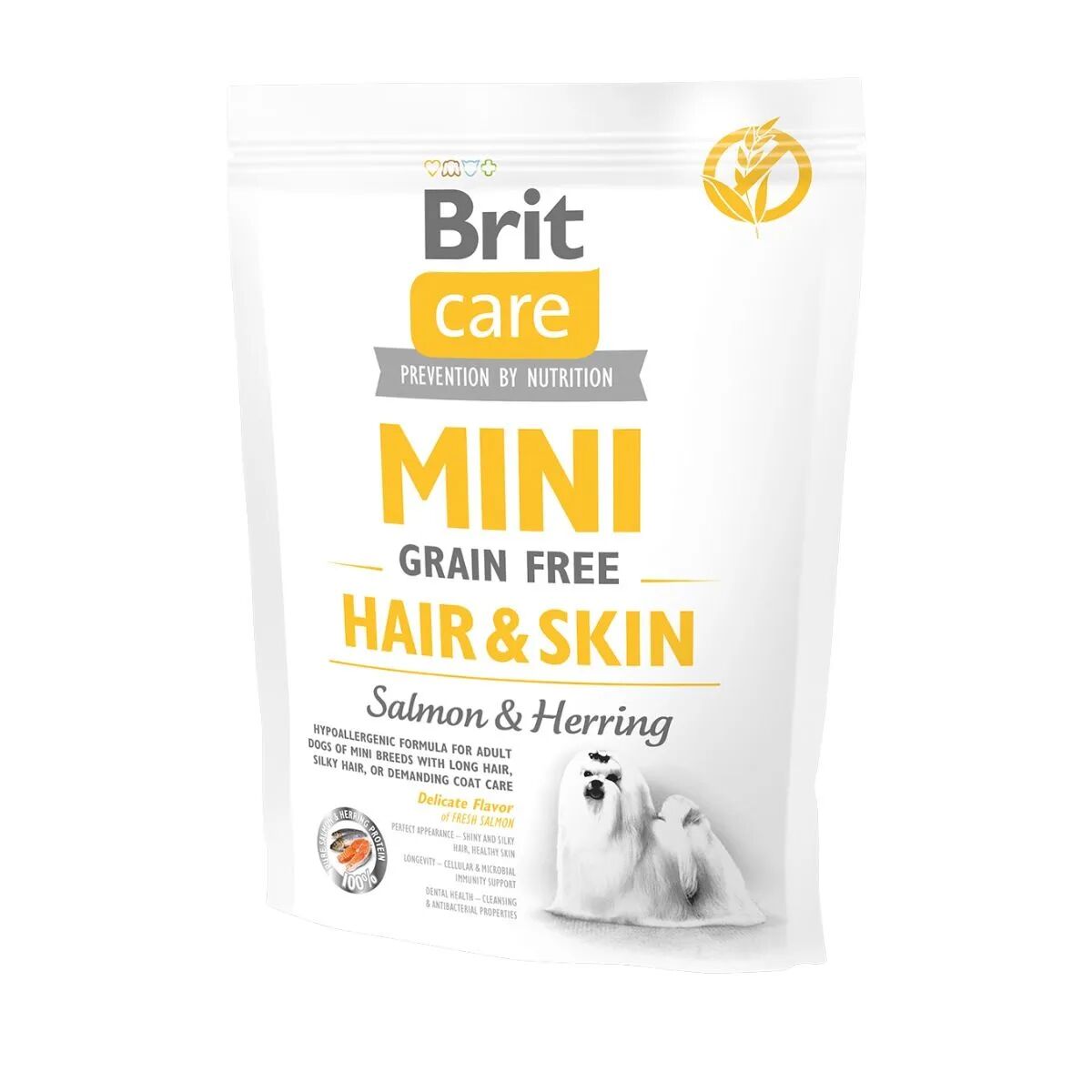 brit care dog mini hair&skin salmone 400g