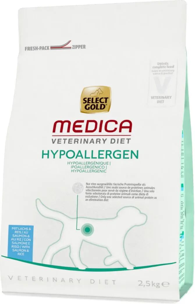 select gold medica dog hypoallergenic salmone e riso 2.5kg