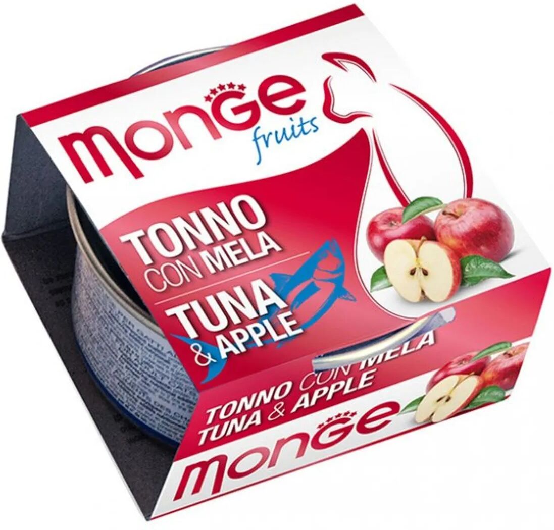 monge fruits cat lattina multipack 24x80g tonno con mela