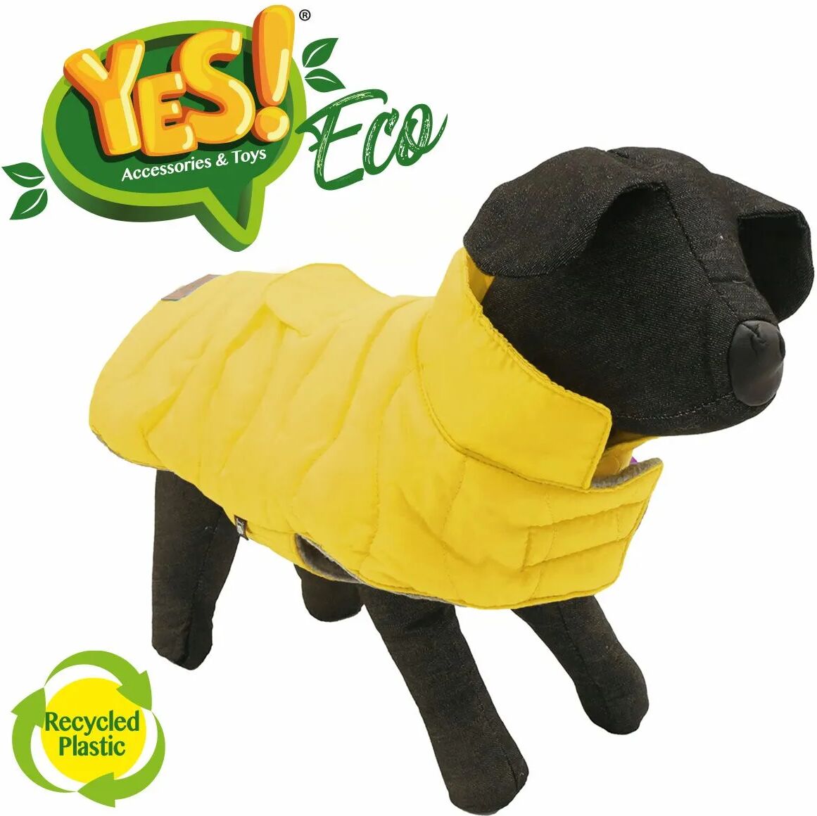 yes giubbotto impermeabile eco giallo 35cm