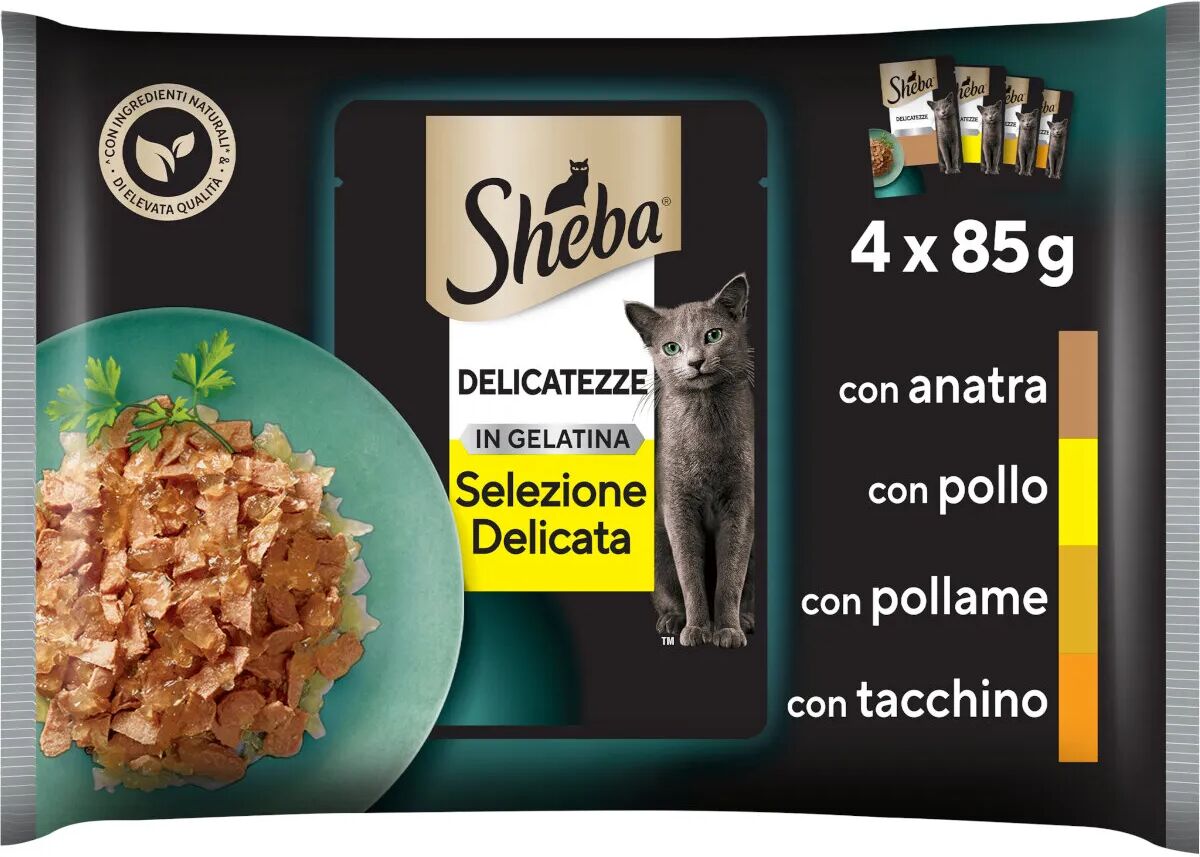 sheba delicatezze cat busta multipack 4x85g mix carne