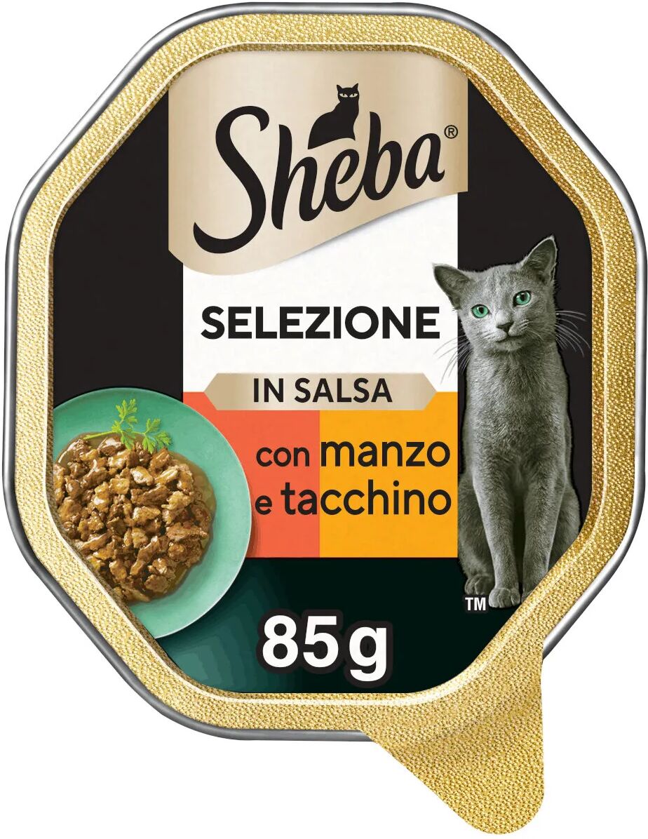 sheba selezione cat vaschetta multipack 22x85g manzo e tacchino