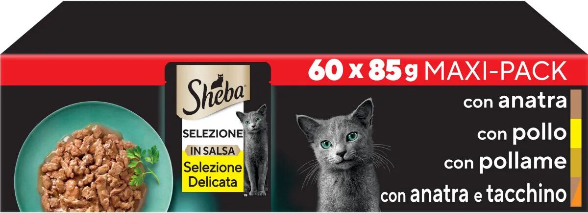 sheba mini filets selezione cat busta multipack 60x85g mix carne