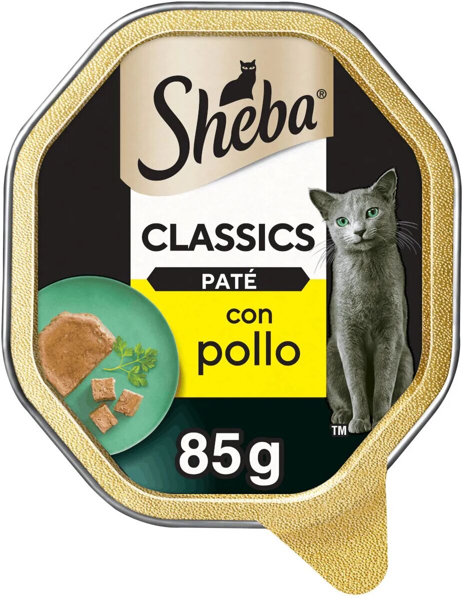 sheba classics cat vaschetta multipack 22x85g pollo