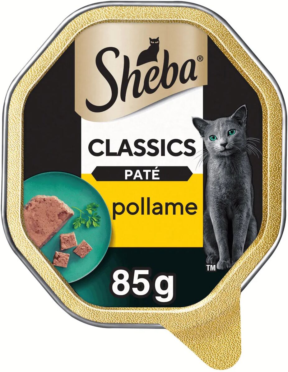 sheba classics cat vaschetta multipack 22x85g pollame