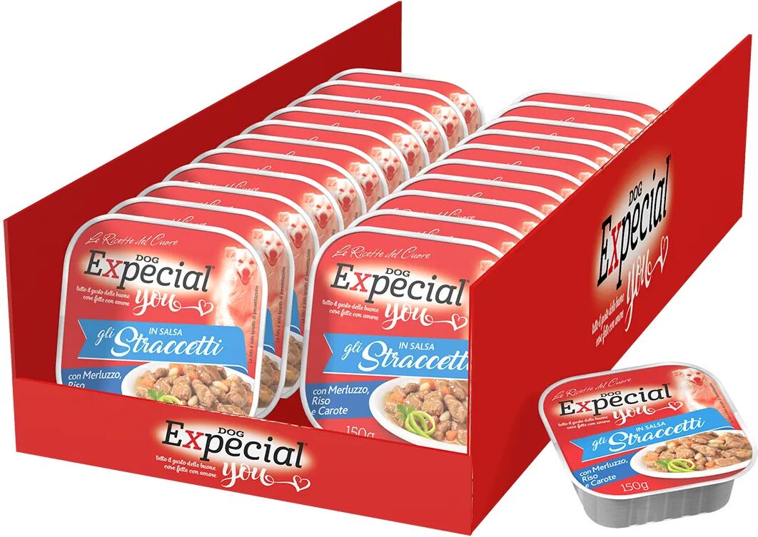 expecial you dog vaschetta multipack 22x150g merluzzo e riso