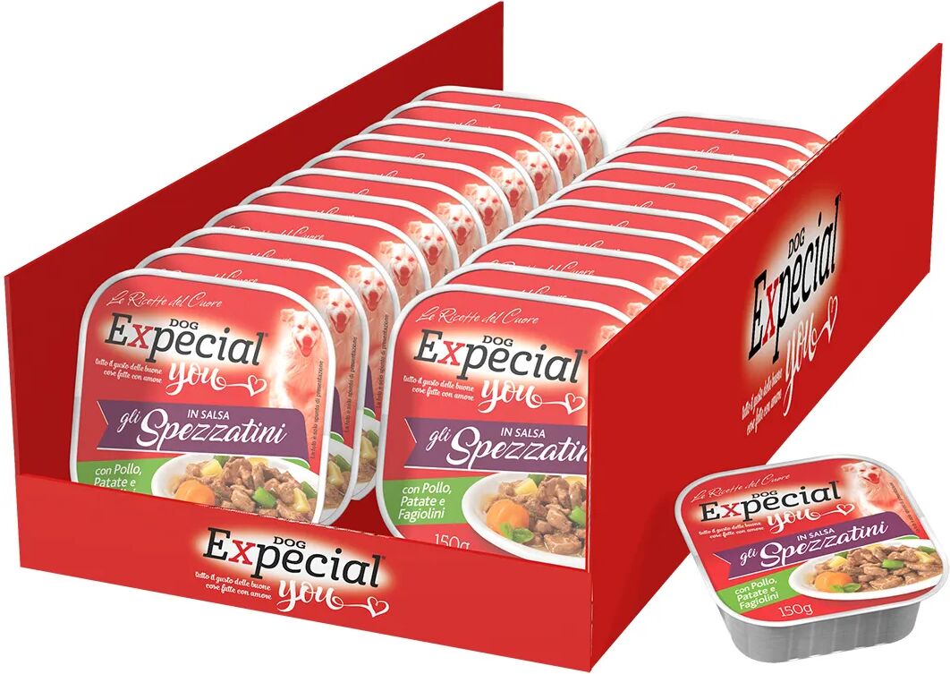 expecial you dog gli spezzatini  vaschetta multipack 22x150g pollo e patate