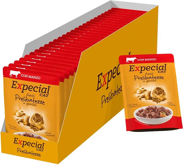 expecial cat prelibatezze busta multipack 28x85g manzo