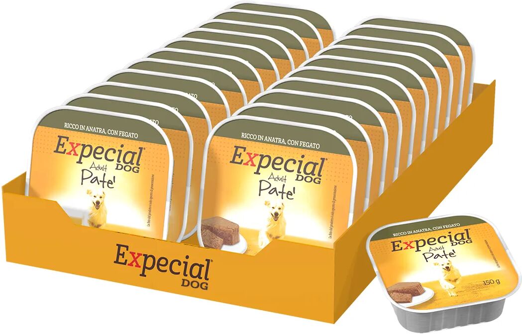 expecial dog vaschetta multipack 22x150g anatra e fegato