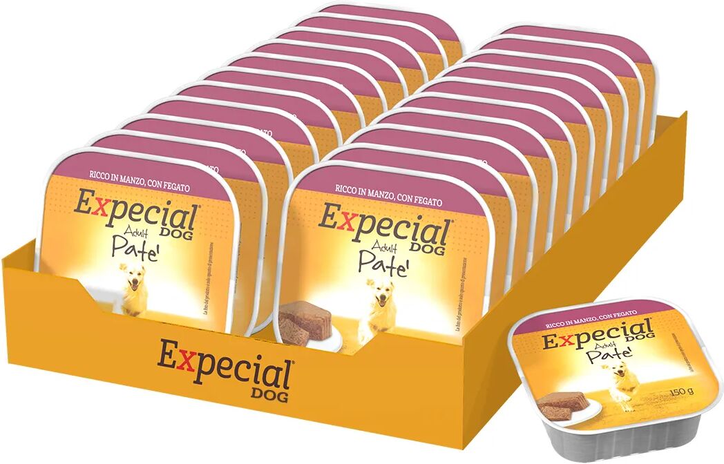 expecial dog vaschetta multipack 22x150g manzo e fegato