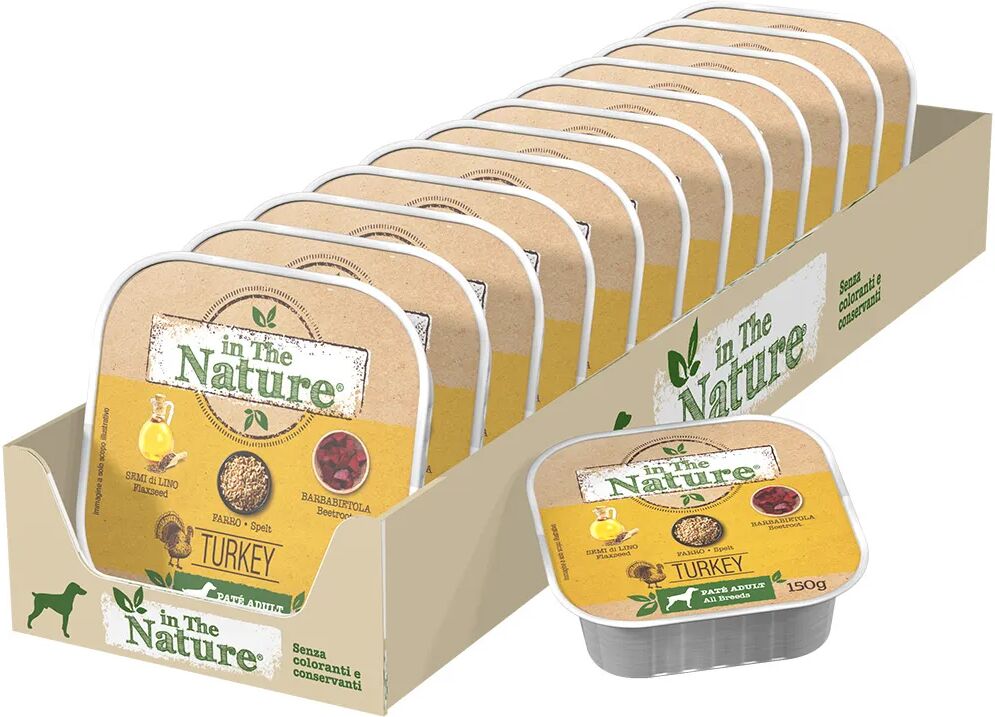 in the nature dog vaschetta multipack 11x150g tacchino