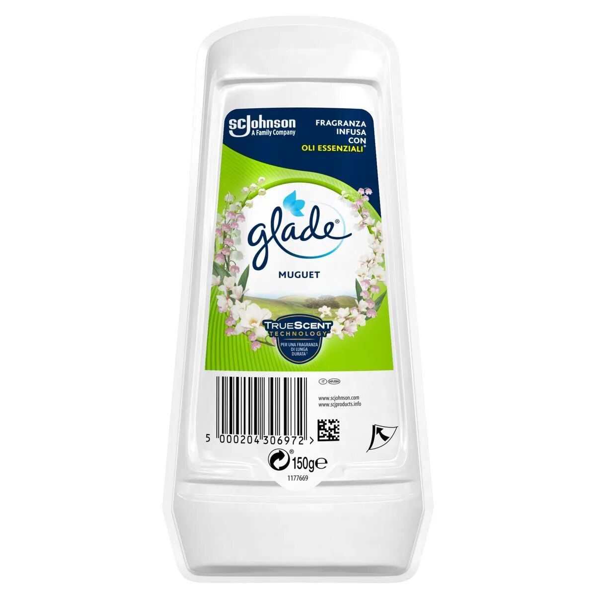 scjohnson glade assorbiodori mughetto di bosco 150g